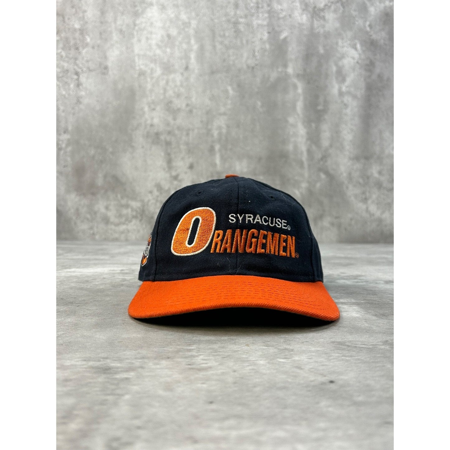 Vintage 90s Syracuse Orangemen NCAA Embroidered Spellout Snapback Hat OSFA