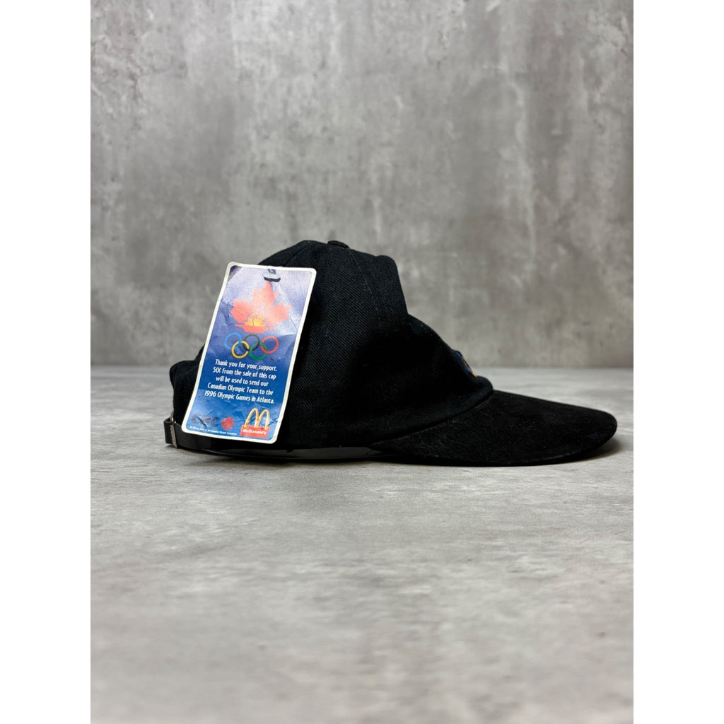 Vintage 90s Team Canada Olympics Embroidered Logo Strapback Hat OSFA