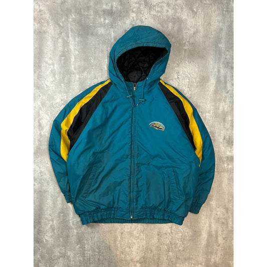 Vintage Jacksonville Jaguars NFL Embroidered Insulated Hooded Jacket Size XL