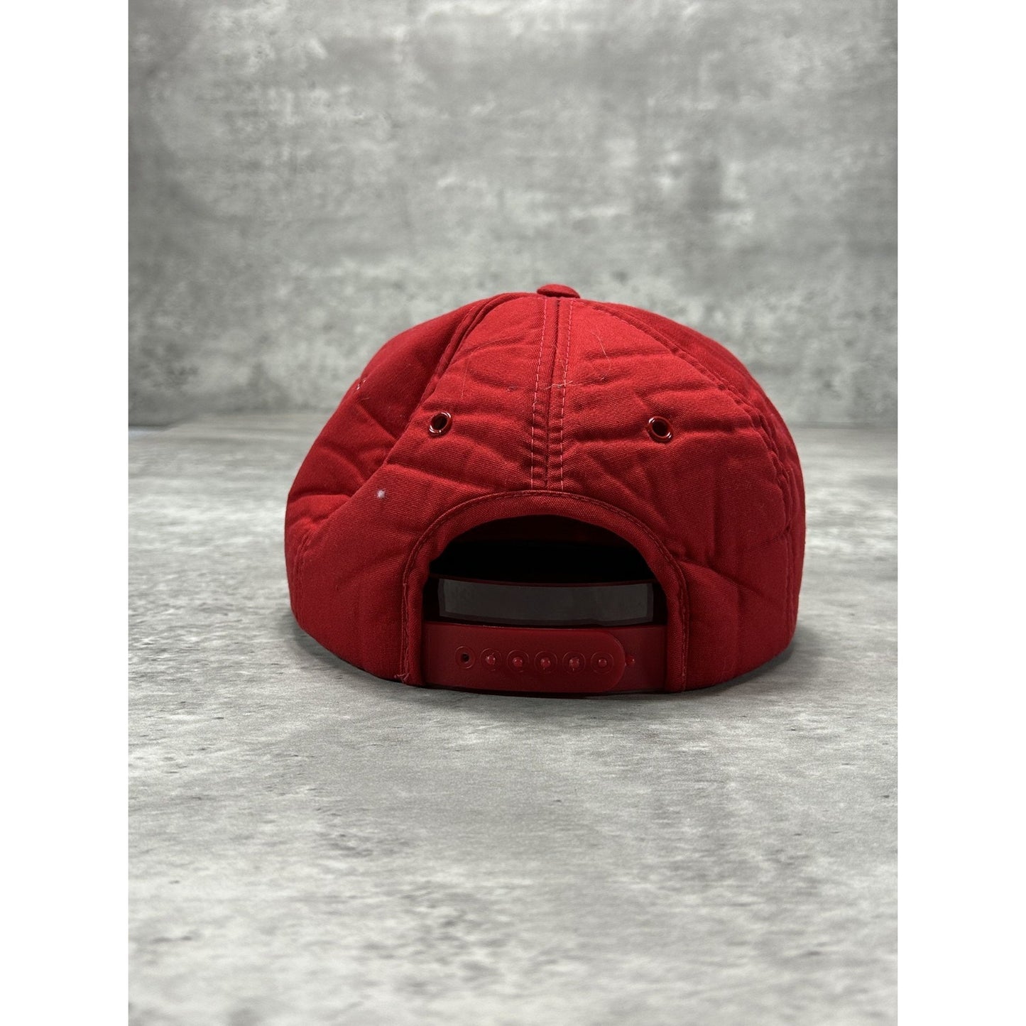 Vintage 80s/90s Fire-Rite Embroidered Patch Foam Snapback Trucker Hat OSFA Red