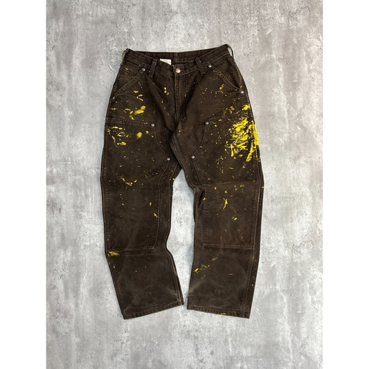 Vintage Women's Carhartt Canvas Workwear Double Knee Carpenter Pants Size 30