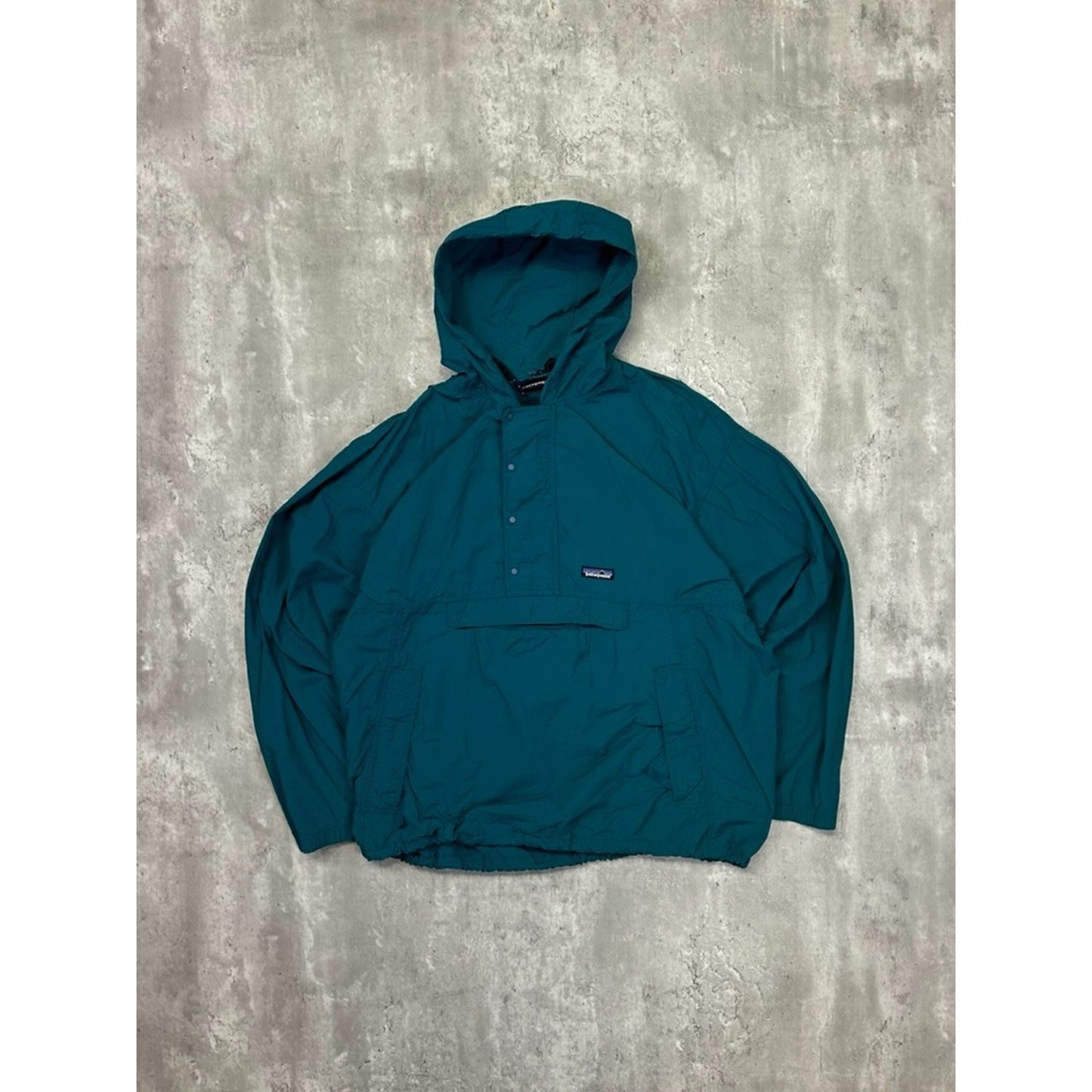 Vintage 90s Patagonia 1/2 Zip Pullover Hooded Anorak Windbreaker Jacket Sz Large