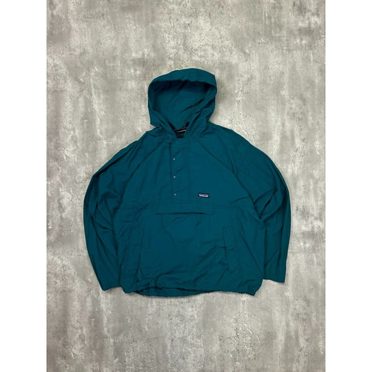 Vintage 90s Patagonia 1/2 Zip Pullover Hooded Anorak Windbreaker Jacket Sz Large