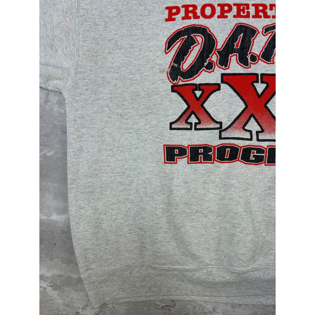 Vintage 1995 D.A.R.E Program XXL Graphic Spellout Sweatshirt Size Large