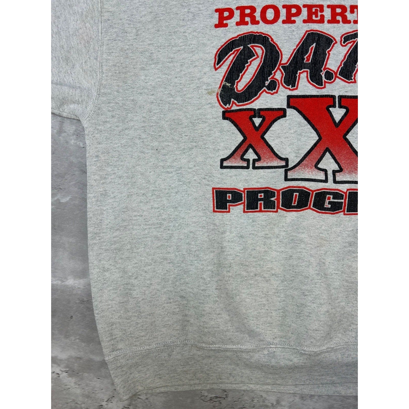 Vintage 1995 D.A.R.E Program XXL Graphic Spellout Sweatshirt Size Large