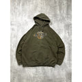 Vintage Budweiser Camo Spellout Graphic Hooded Sweatshirt Size XL