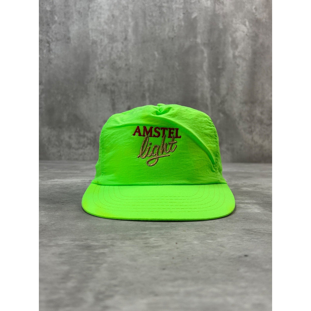 Vintage 90s Amstel Light Beer Promo Embroidered Spellout Snapback Hat OSFA