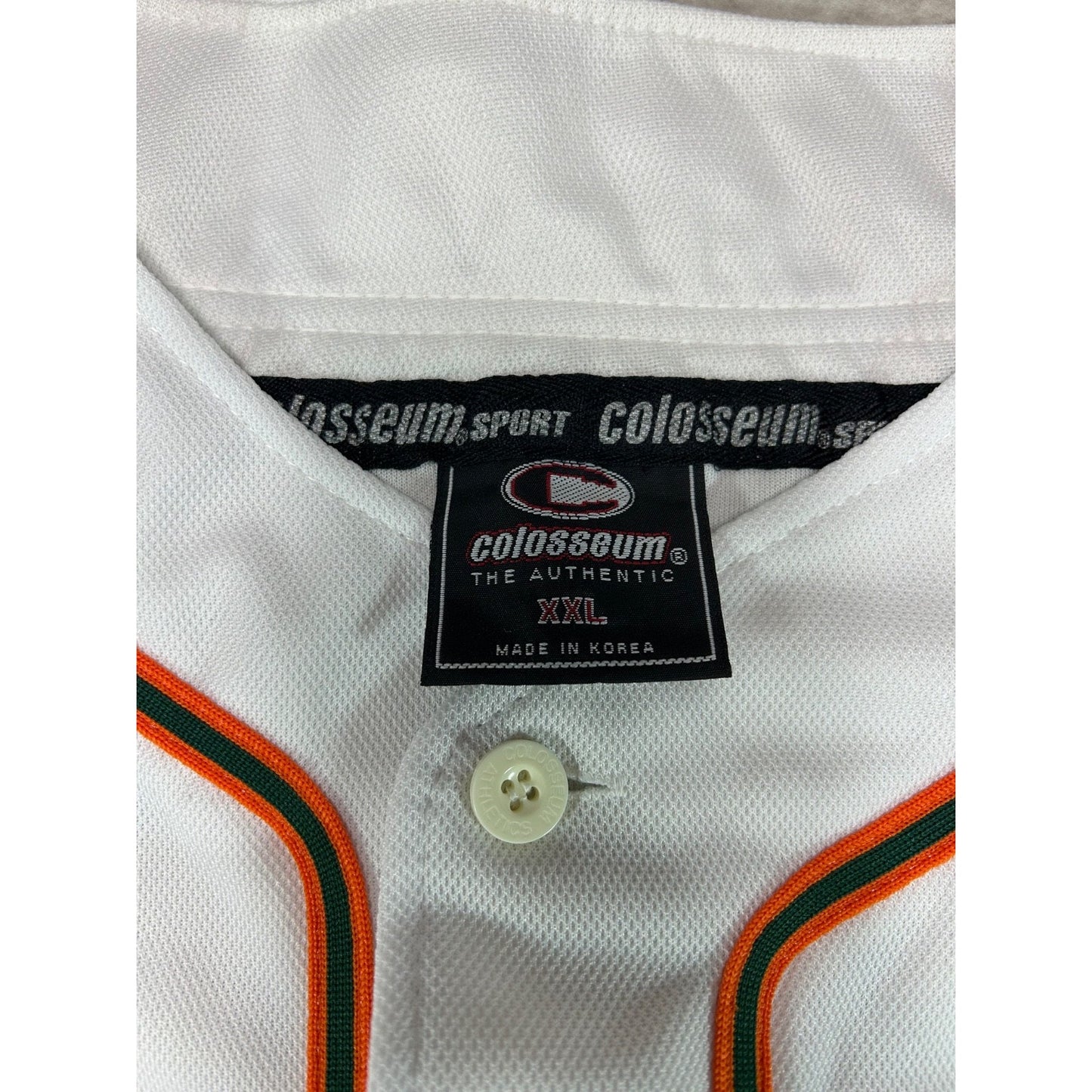 Vintage 2000s Miami Hurricanes NCAA Stitched Baseball Jersey Size 2XL