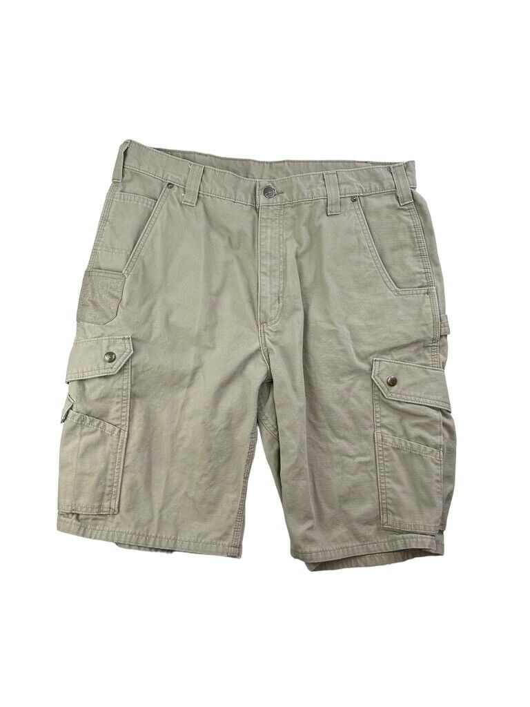 Vintage Carhartt Relaxed Fit Ripstop Workwear Cargo Shorts Size 35