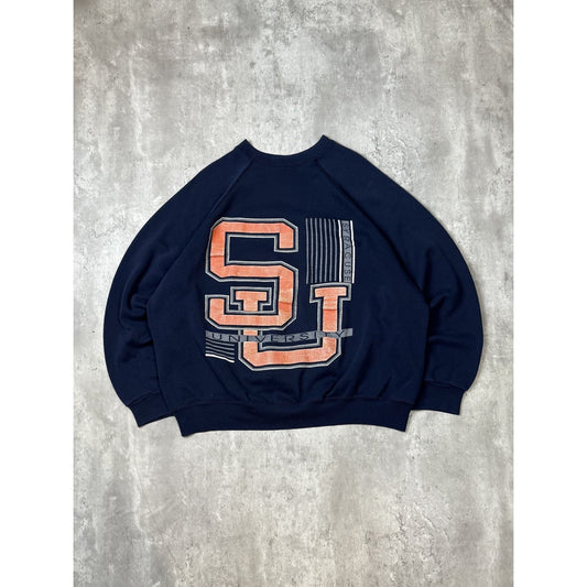 Vintage 90s Syracuse Orangemen NCAA Collegiate Spellout Sweatshirt Size 2XL