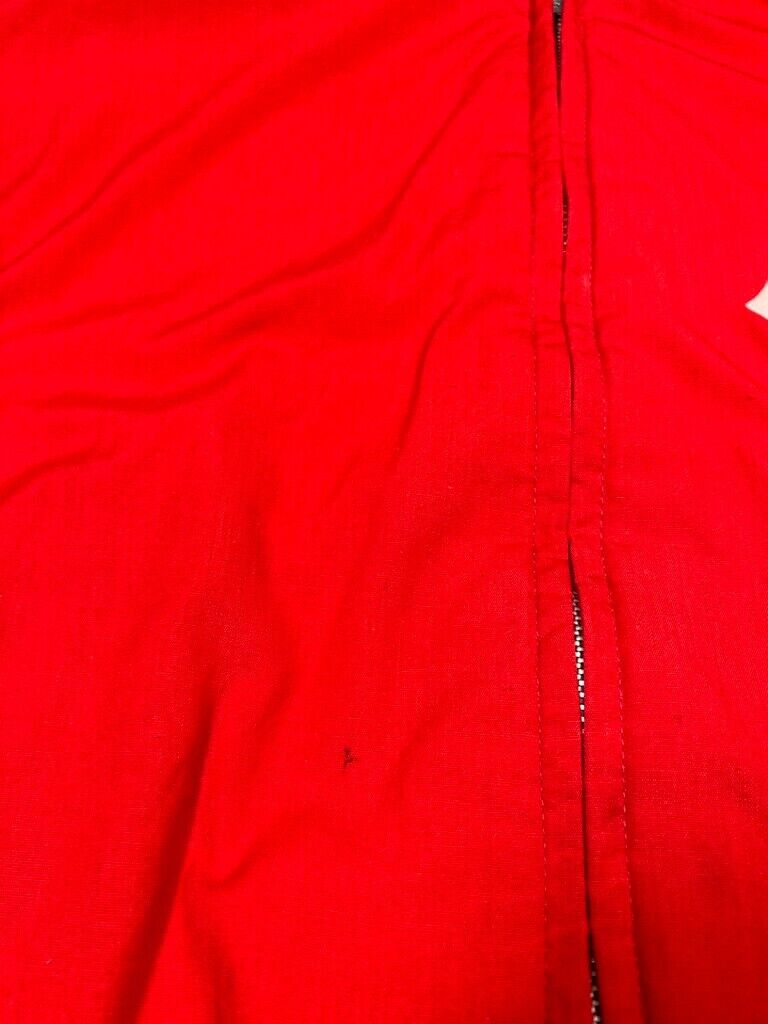 Vintage 70s/80s Cincinnati Reds MLB Arc Spell Out Pyramid Bomber Jacket Sz Large