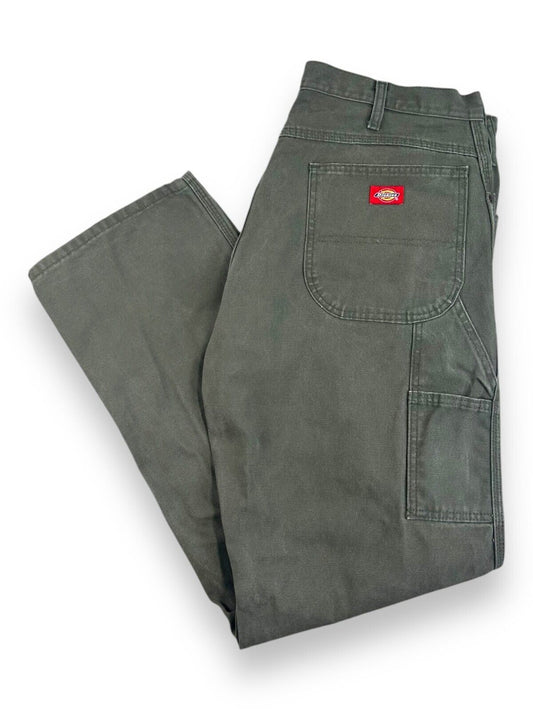 Vintage Dickies Canvas Workwear Carpenter Pants Size 36 Green