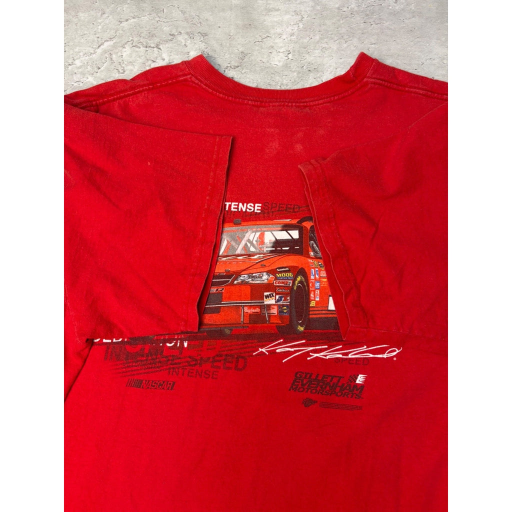 Vintage Kasey Kane #9 Nascar Bud Racing Graphic Spellout T-Shirt Size XL