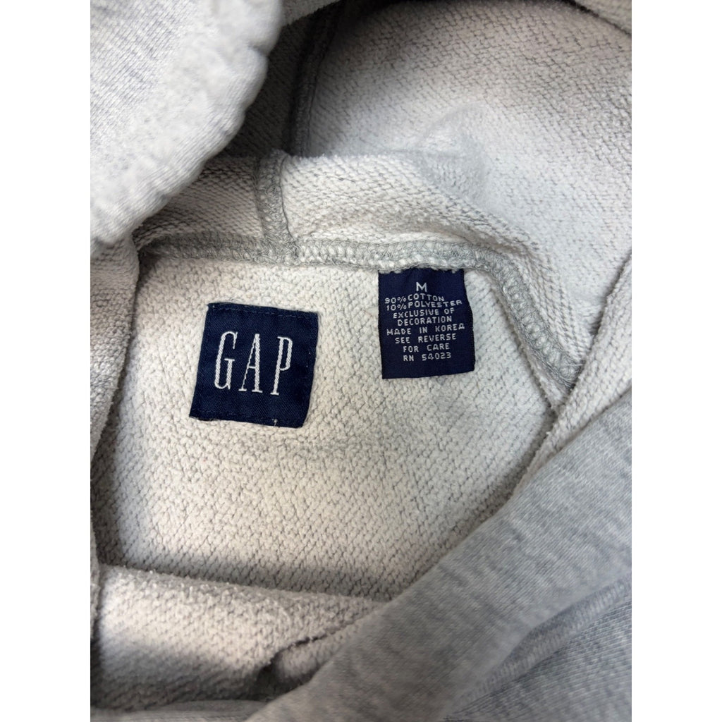 Vintage Gap Embroidered Arc Spellout Hooded Pullover Sweatshirt Size Medium