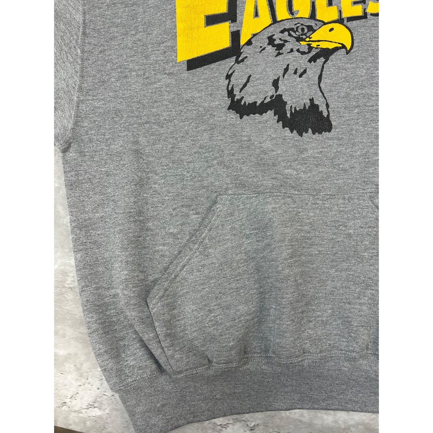 Vintage 90s Grove City Eagles Collegiate Graphic Hooded Sweatshirt Size Large