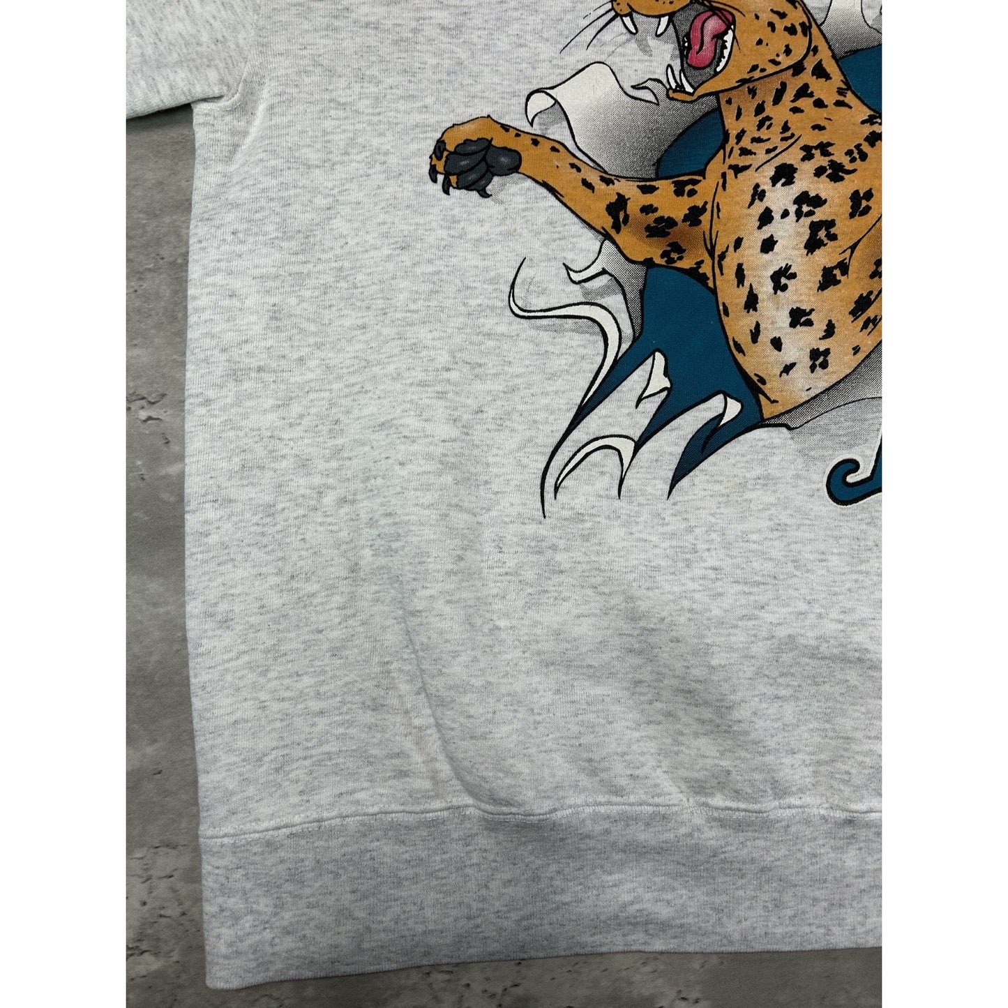 Vintage 1993 Jacksonville Jaguars NFL Banned Logo Chest Buster Sweatshirt Large