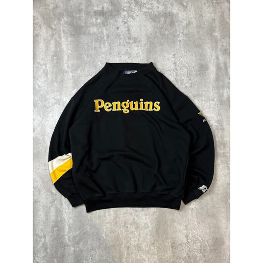 Vintage 80s Pittsburgh Penguins NHL Starter Embroidered Spellout Sweatshirt XL