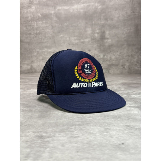Vintage 1996 87th Anniversary Auto Tire And Parts Trucker Snapback Hat OSFA