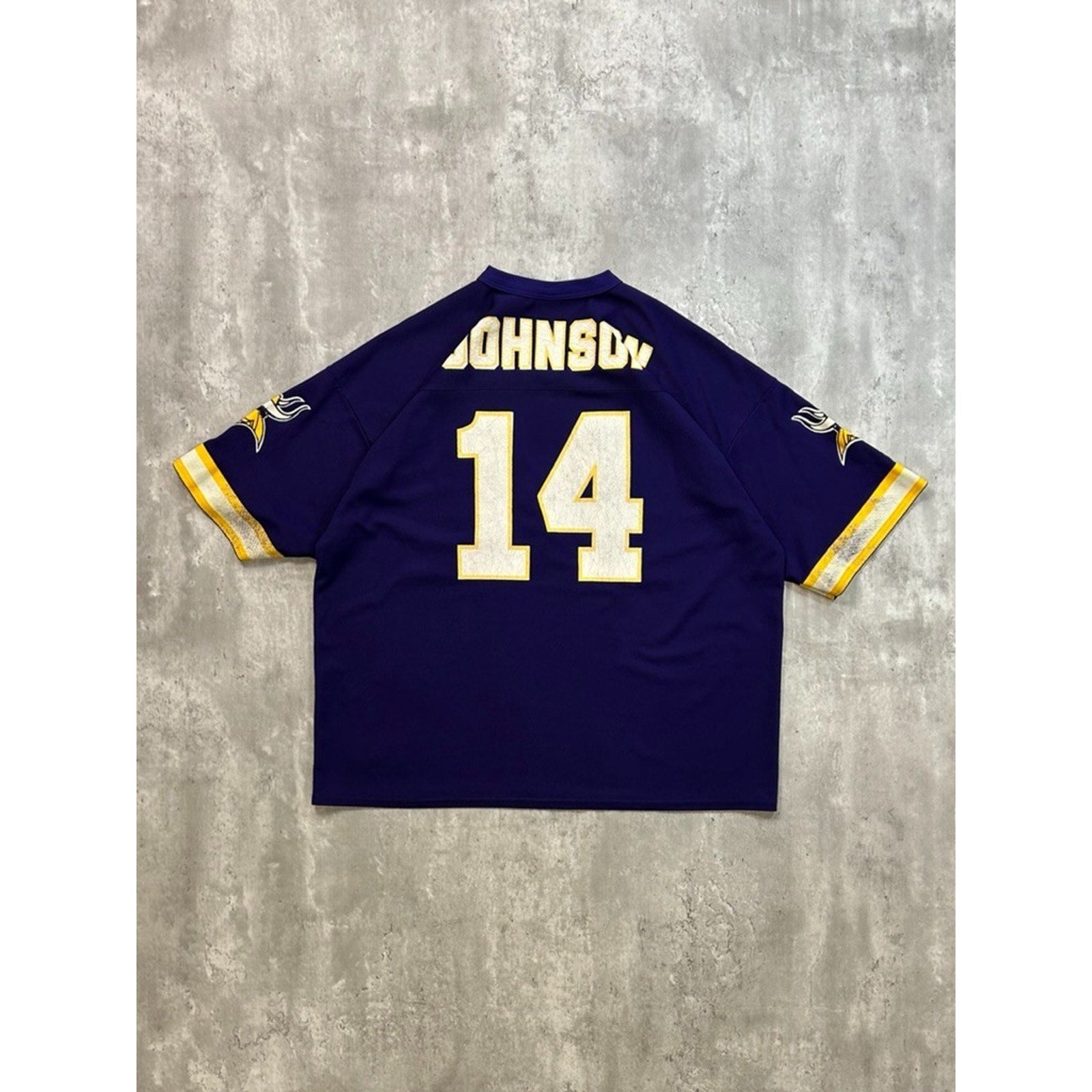 Vintage 90s Brad Johnson #14 Minnesota Vikings NFl Logo 7 Jersey Size 2XL
