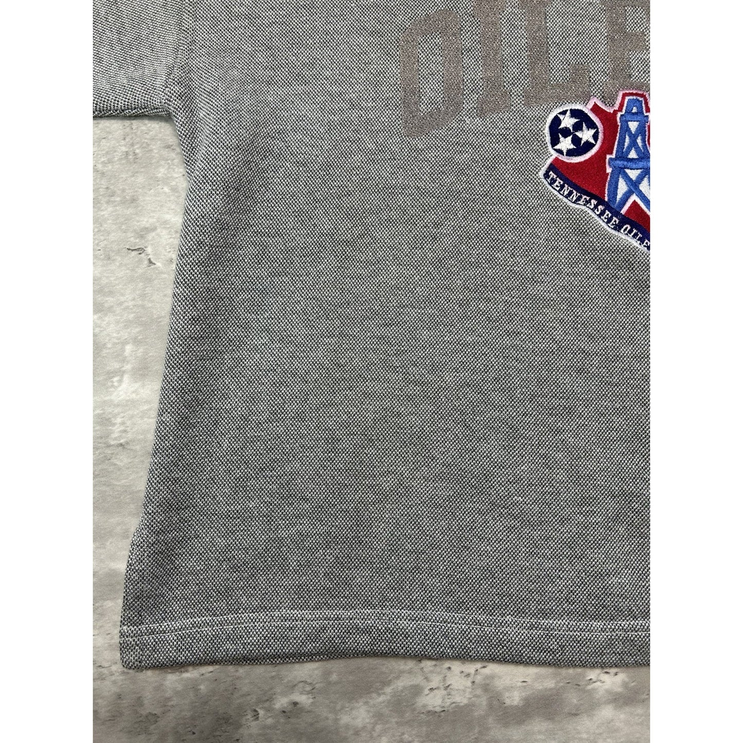 Vintage 90s Tennessee Oilers NFL Embroidered Spellout 1/2 Zip Sweatshirt Size XL