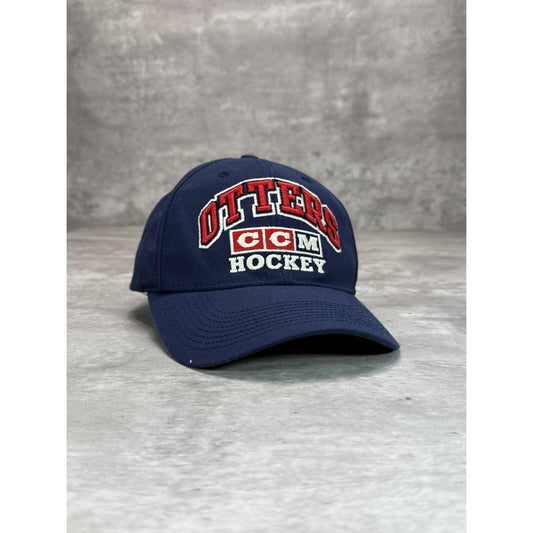 Vintage 2000s Erie Otters OHL Embroidered Logo CCM Hockey Snapback Hat OSFA