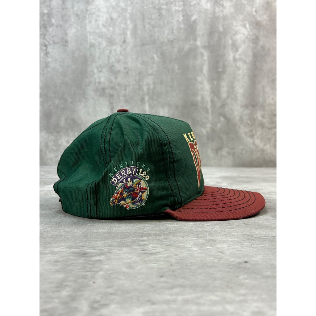 Vintage 90s Kentucky Derby 120 Embroidered Spellout Snapback Hat OSFA