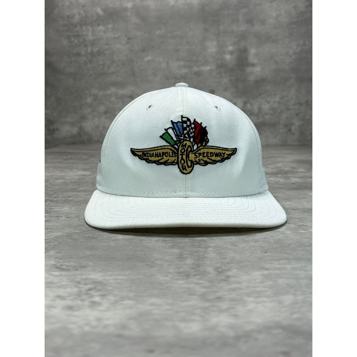 Vintage 90s Indianapolis Speedway Nascar Embroidered Logo Snapback Hat OSFA