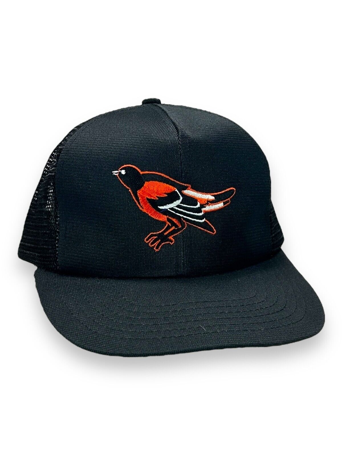 Vintage 90s Baltimore Orioles MLB Embroidered Logo Trucker Snapback Hat OSFA