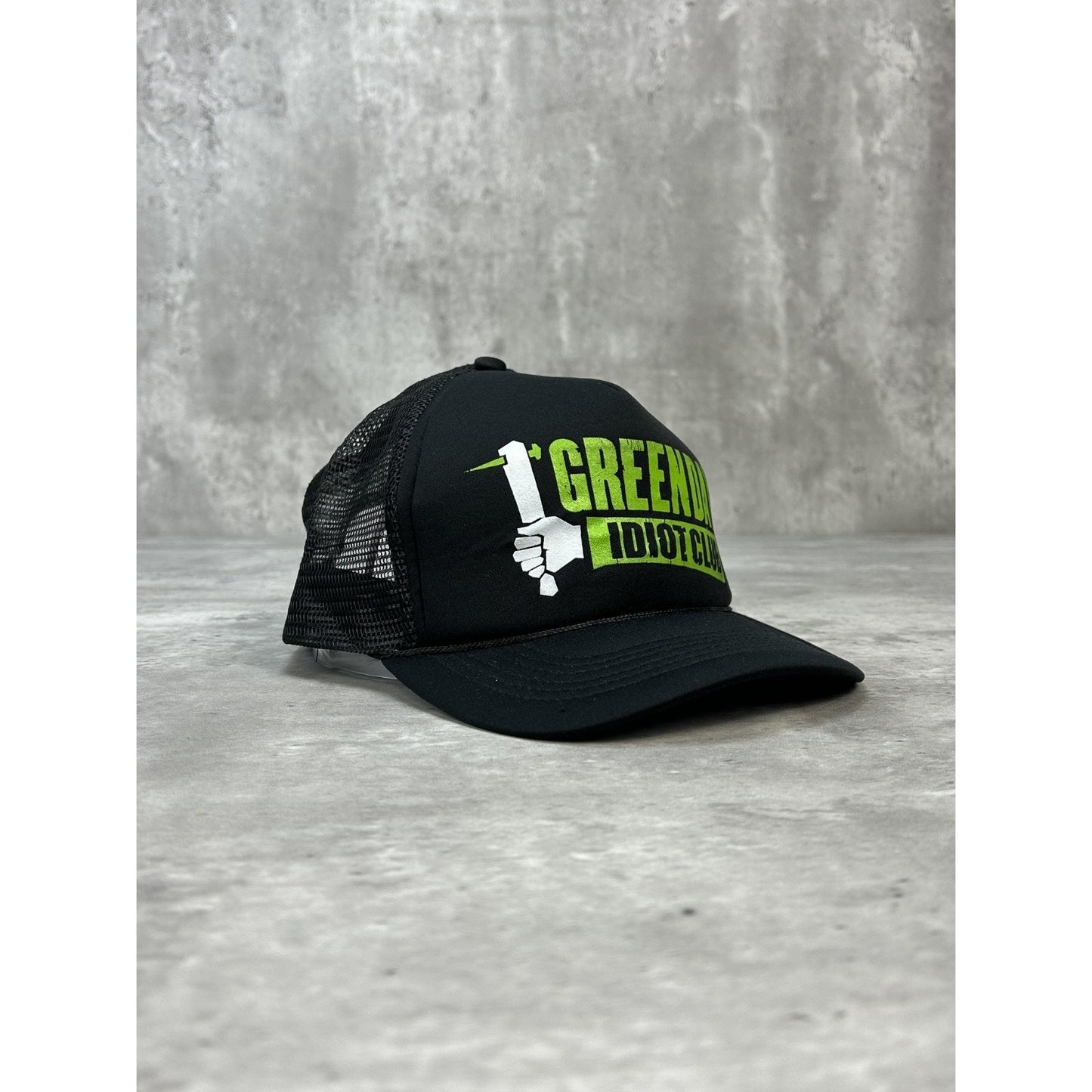 Vintage Green Day Idiot Club Rock Music Graphic Trucker Snapback Hat OSFA