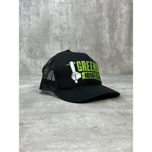 Vintage Green Day Idiot Club Rock Music Graphic Trucker Snapback Hat OSFA