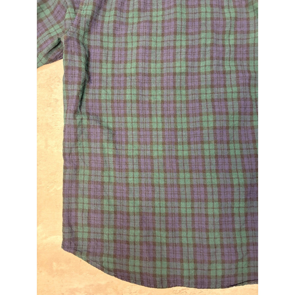 Vintage Pendleton Single Pocket Plaid Print Long Sleeve Button Up Shirt Size XL