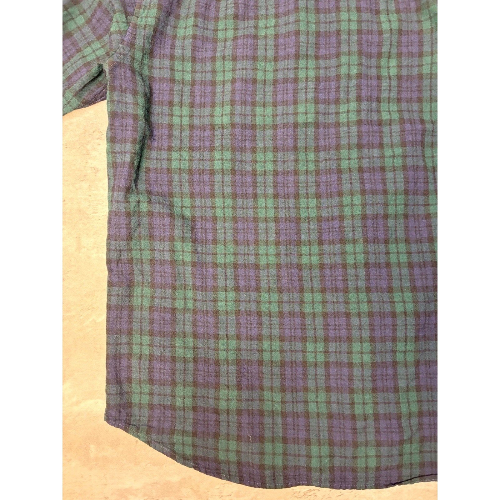 Vintage Pendleton Single Pocket Plaid Print Long Sleeve Button Up Shirt Size XL