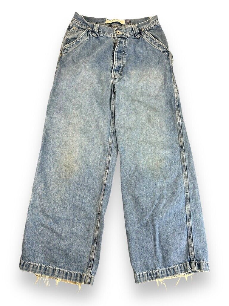 Vintage 90s Gap Light Wash Denim Carpenter Button Fly Pants Size 28W