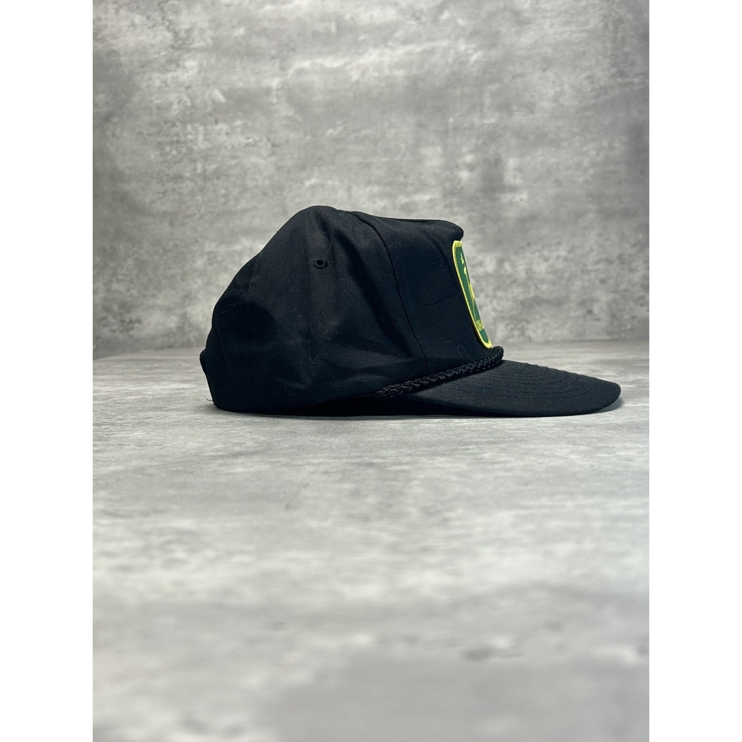 Vintage 80s/90s John Deere Embroidered Patch Trucker Snapback Hat OSFA