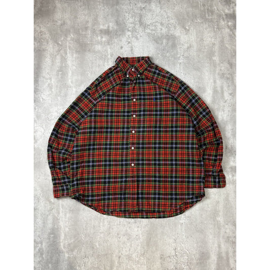 Vintage Polo Ralph Lauren Plaid Print Long Sleeve Button Up Shirt Size XL