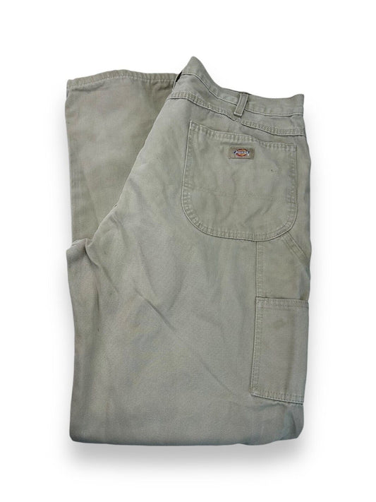 Vintage Dickies Canvas Work Wear Carpenter Pants Size 37W Tan