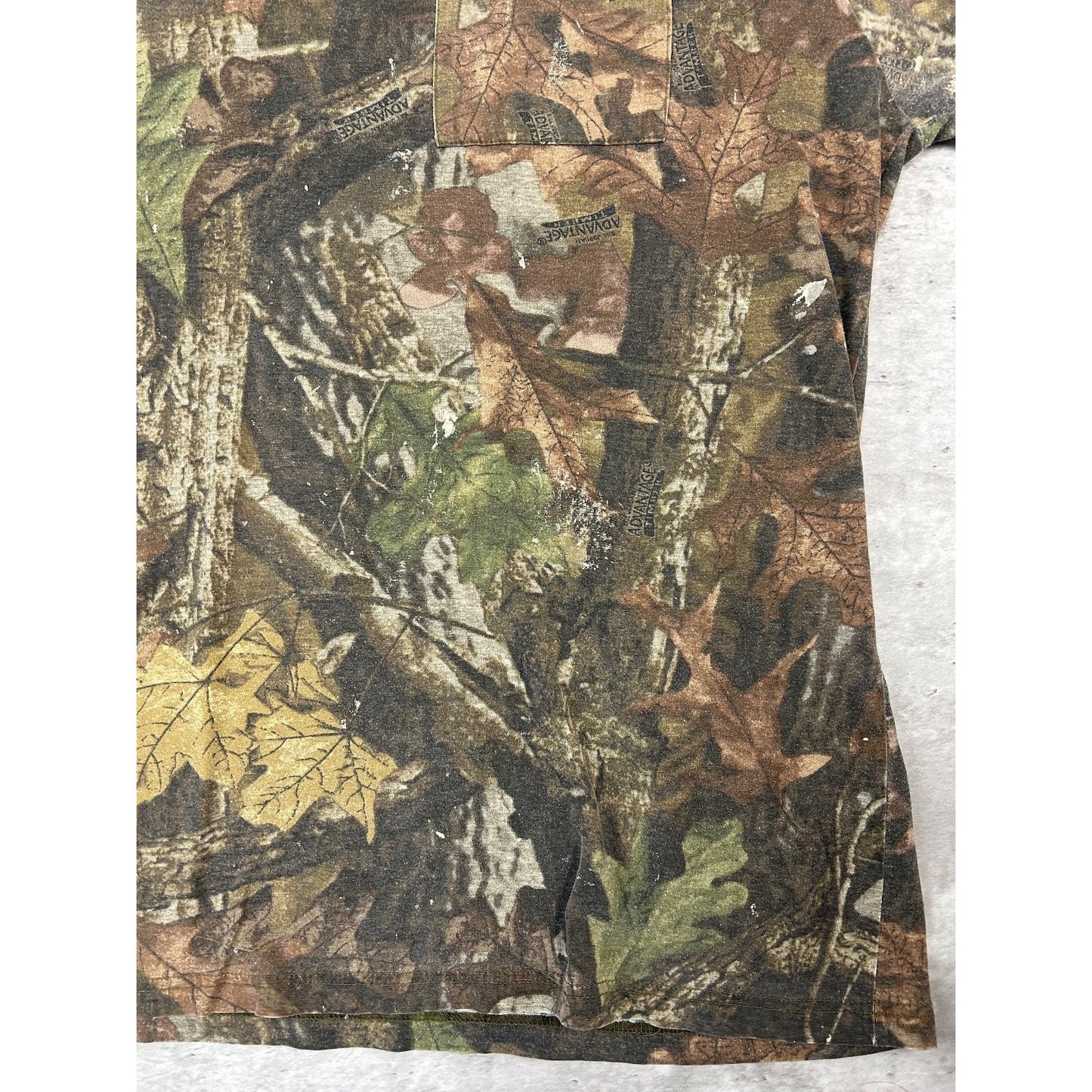 Vintage 90s Advantage Timber Tree Camo Hunting Long Sleeve T-Shirt Size XL