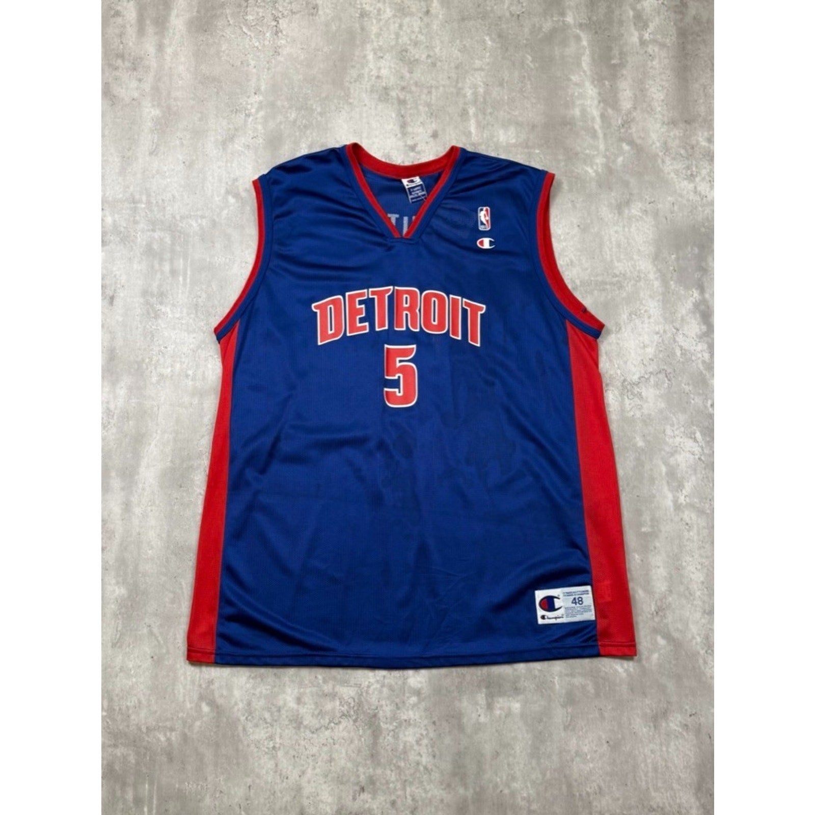 Vintage Rodney White #5 Detroit Pistons NBA Champion Basketball Jersey Size XL