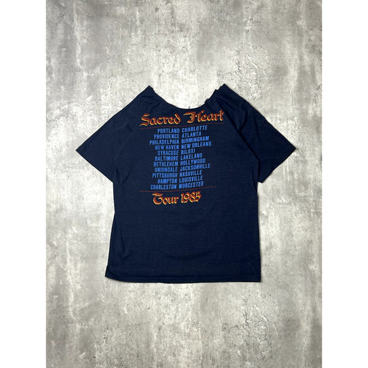 Vintage 1985 Dio Sacred Tour Hearts Heavy Metal Rock Music Band T-shirt Size Med