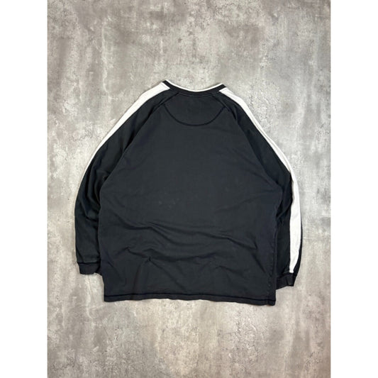 Vintage 2000s Nike Embroidered Middle Swoosh Long Sleeve T-Shirt Size XXL Black