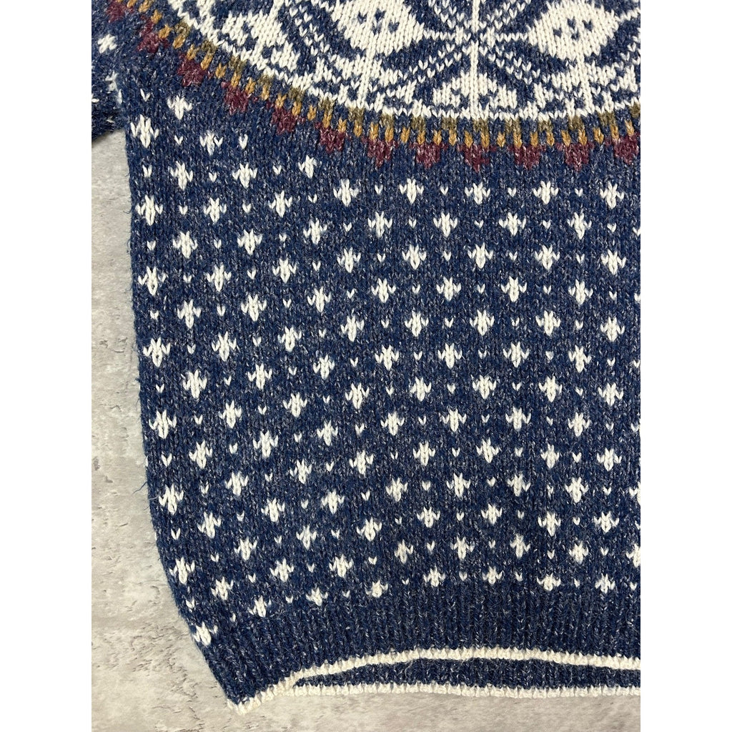 Vintage 80s/90s Abstract Striped Knit Grandma Sweater Size Medium
