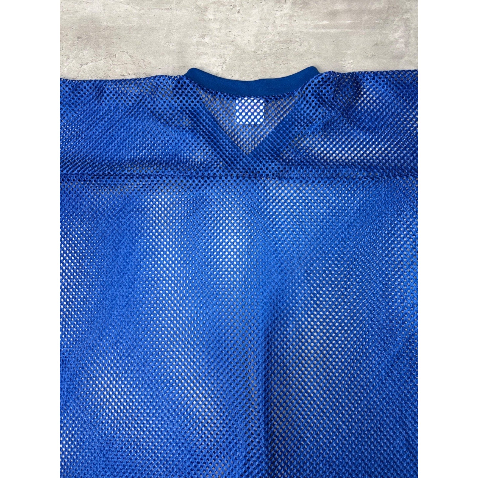 Vintage 90s Blank Loose Mesh Cropped Warm Up Football Jersey Size L/XL