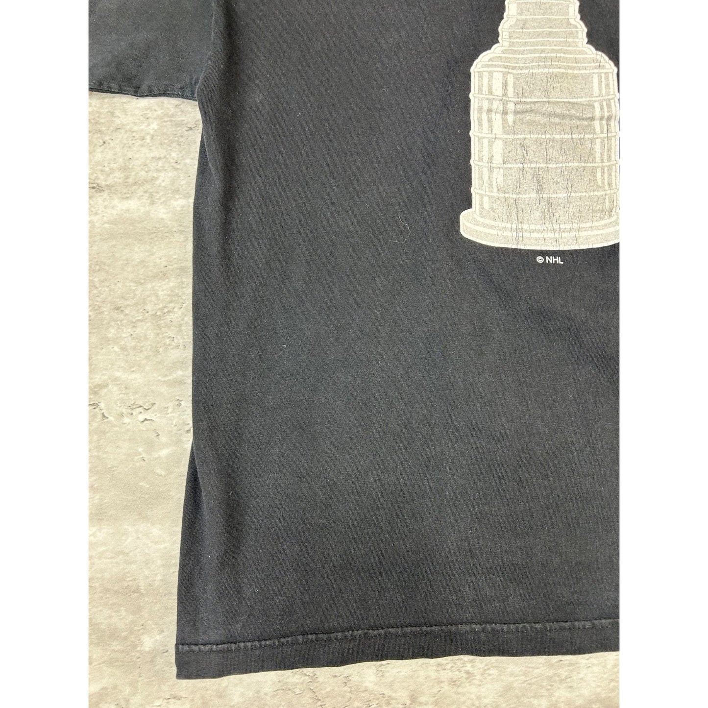 Vintage 90s San Jose Sharks NHL One Team One Goal Graphic T-Shirt Size Large