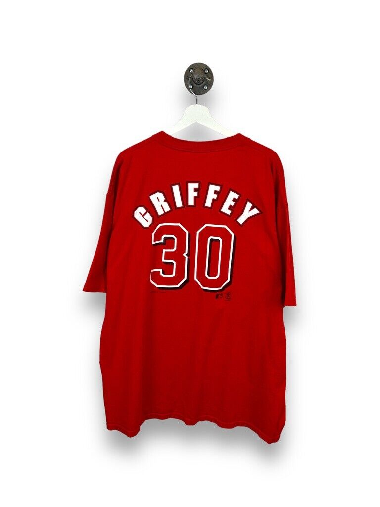 Vintage 2000 Ken Griffey Jr. #30 Cincinatti Red MLB Jersey T-Shirt Size 2XL Red