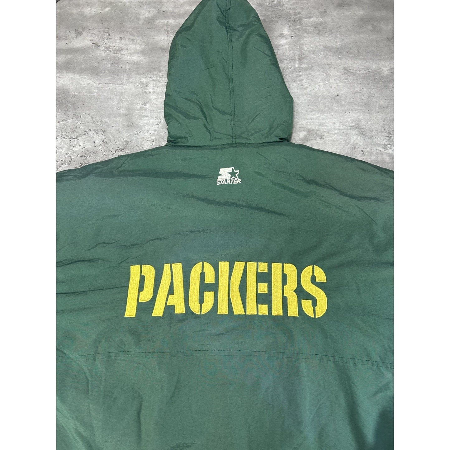 Vintage 80s Green Bay Packers NFL Embroidered Logo Starter Jacket Size XL