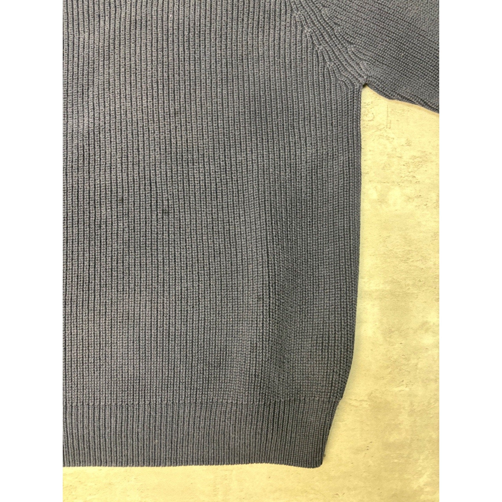 Vintage Lands End Solid Print Ribbed Pullover Knit Sweater Size Large