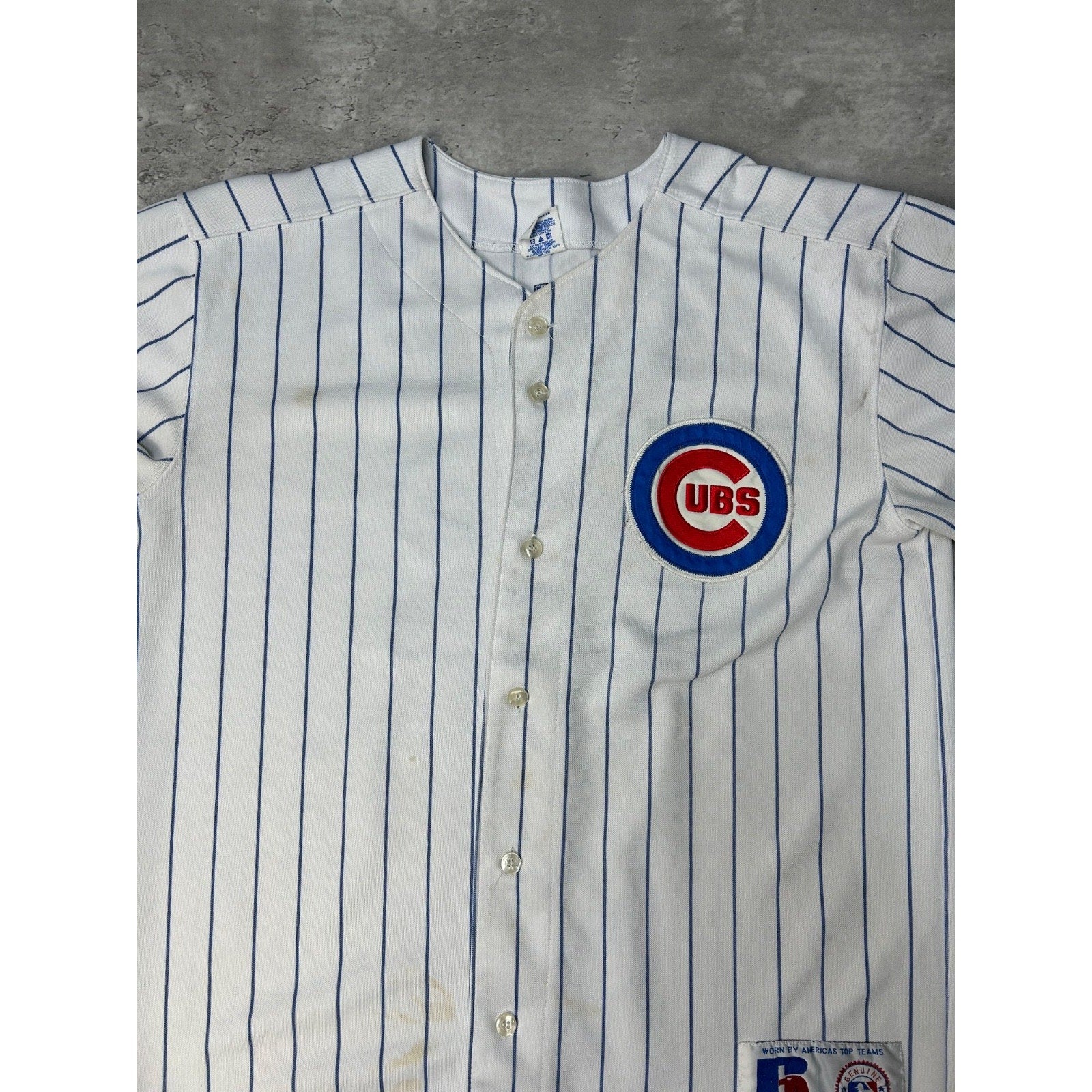 Vintage Mark Prior #22 Chicago Cubs MLB Stitched Pinstripe Jersey Size YOUTH M