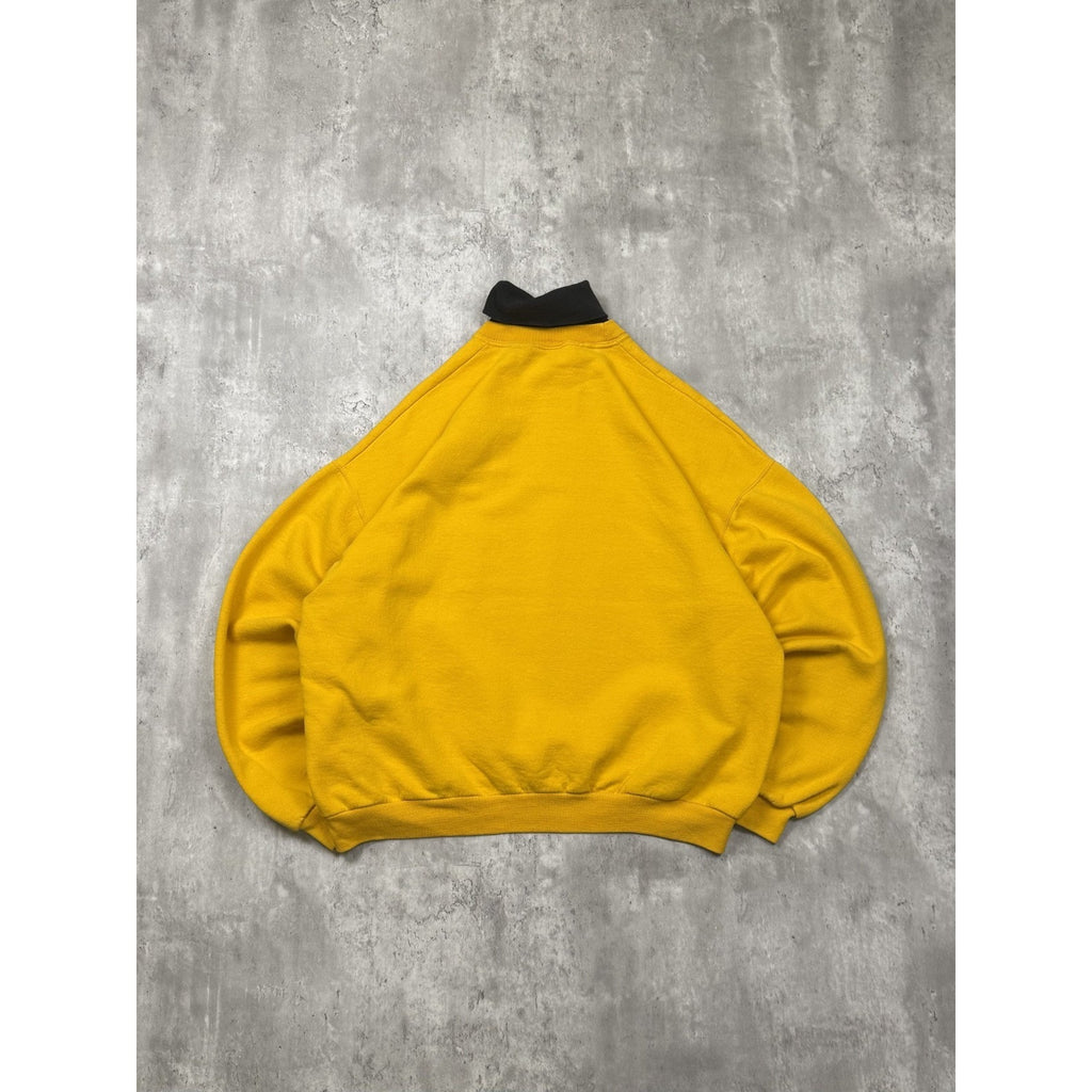 VTG 90s Pittsburgh Penguins NHL Embroidered Logo Mock Neck Sweatshirt Size XL