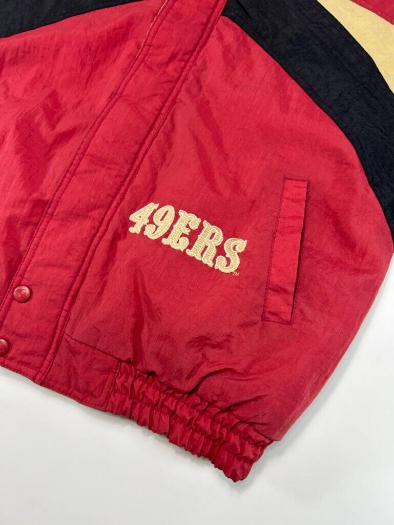 Vintage 90s San Fransisco 49ers NFL Insulated Full Zip Football Jacket Sz Small