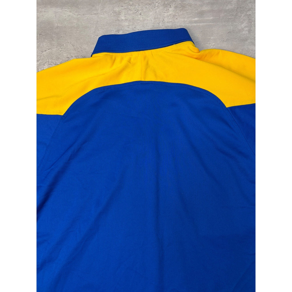 Vintage Adidas Two Tone Embroidered Logo 1/4 Zip Keeper Jersey Size Medium